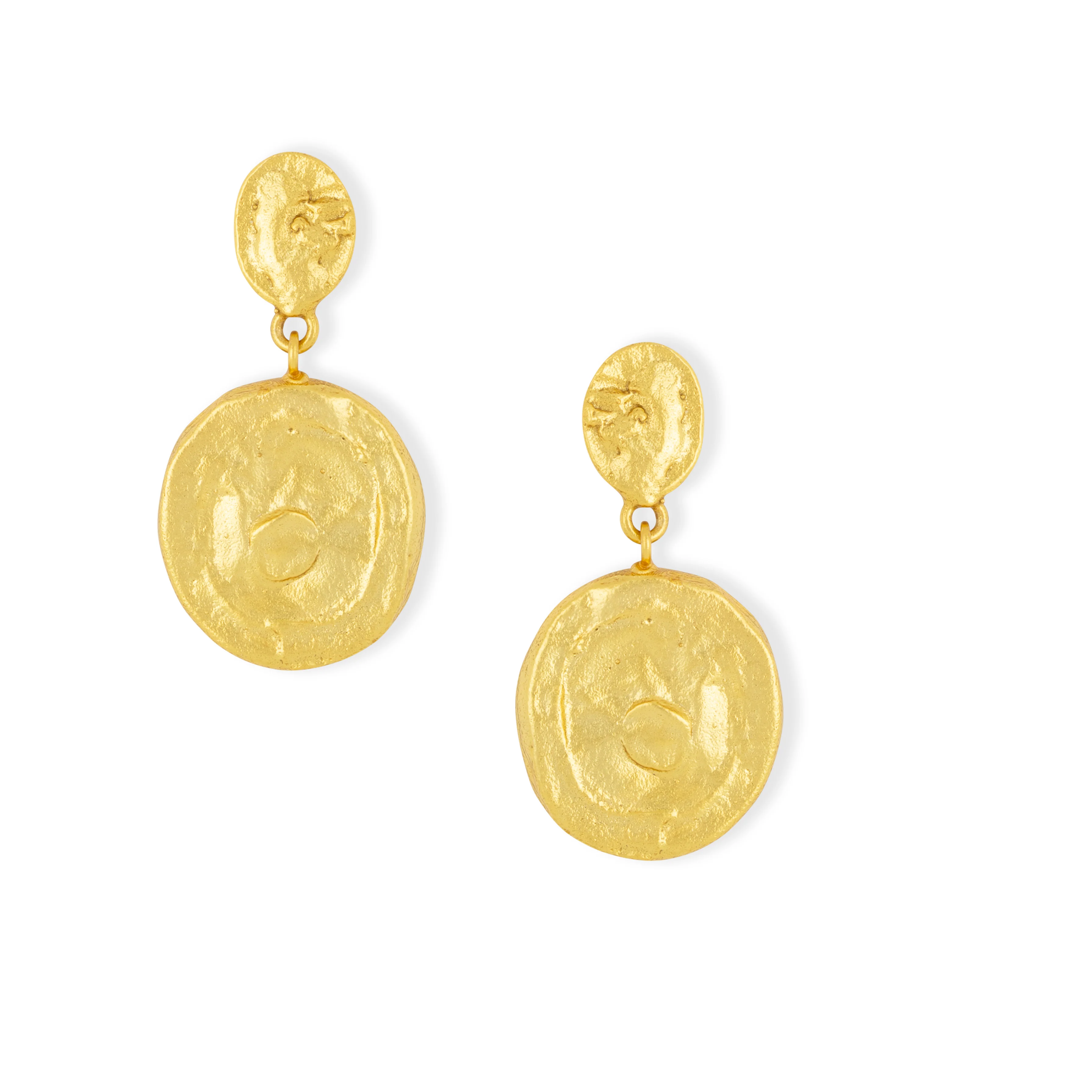 Sunset Gold Coin Earrings Gold