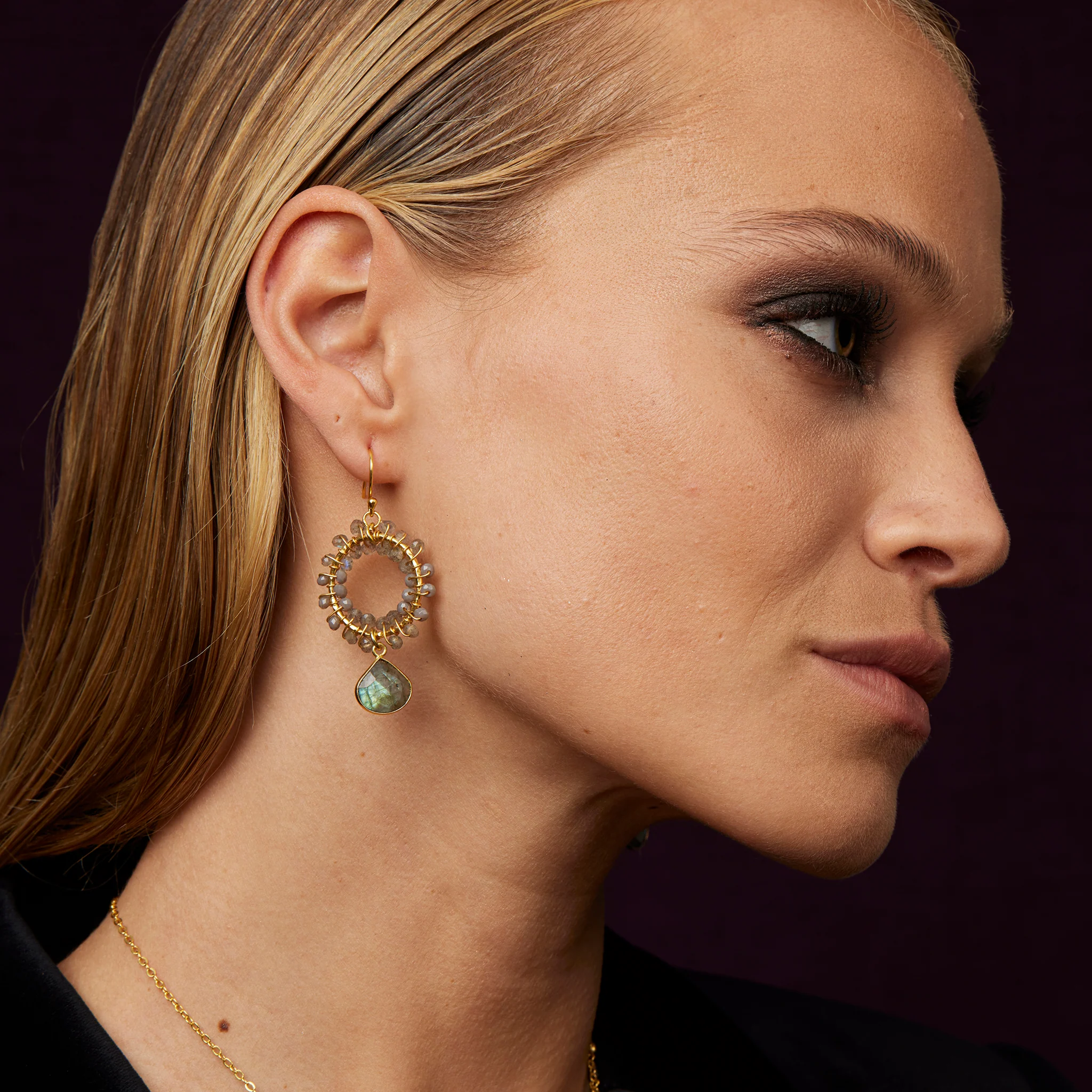 Talia Earrings Labradorite - Image 3
