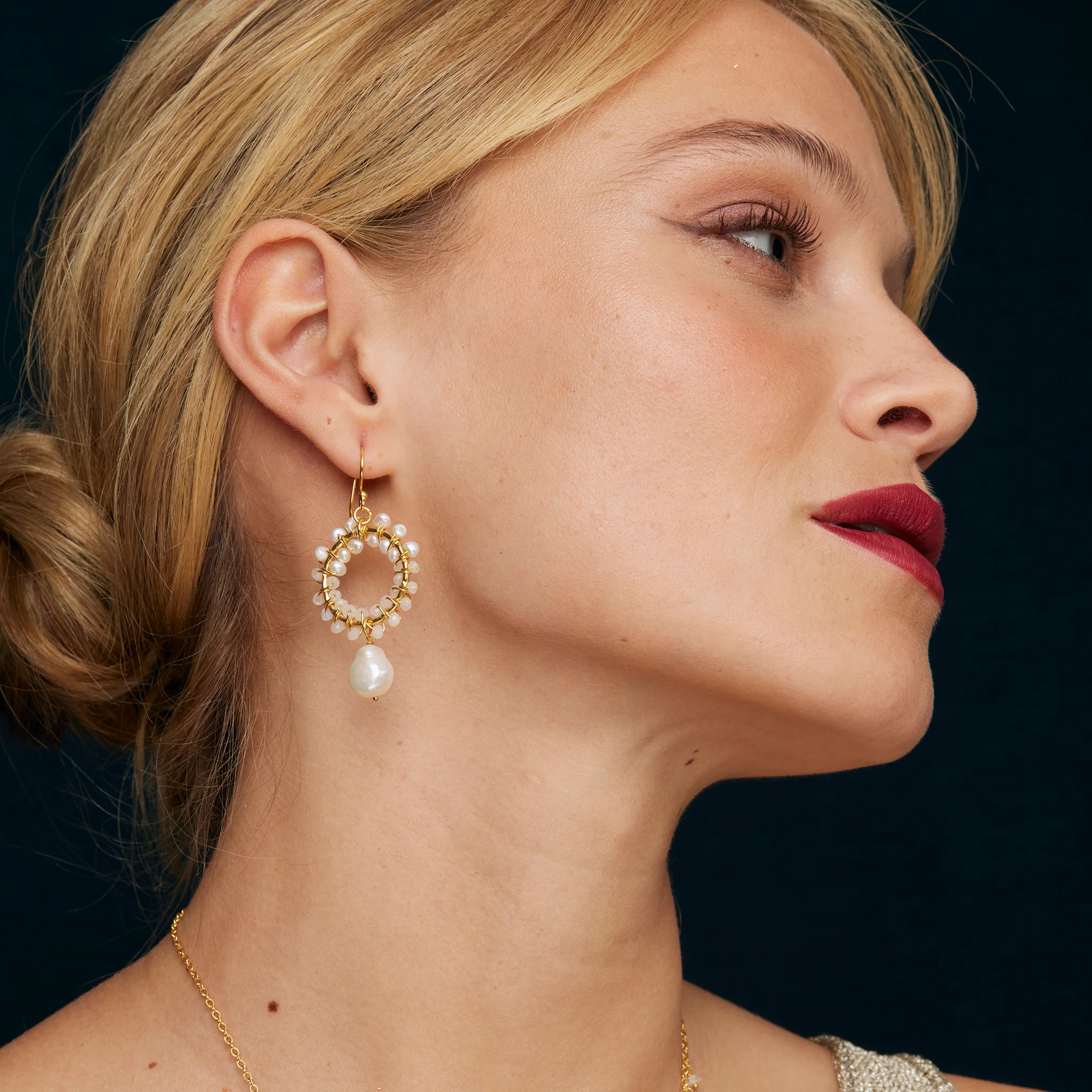 Talia Pearl Earrings - Image 3