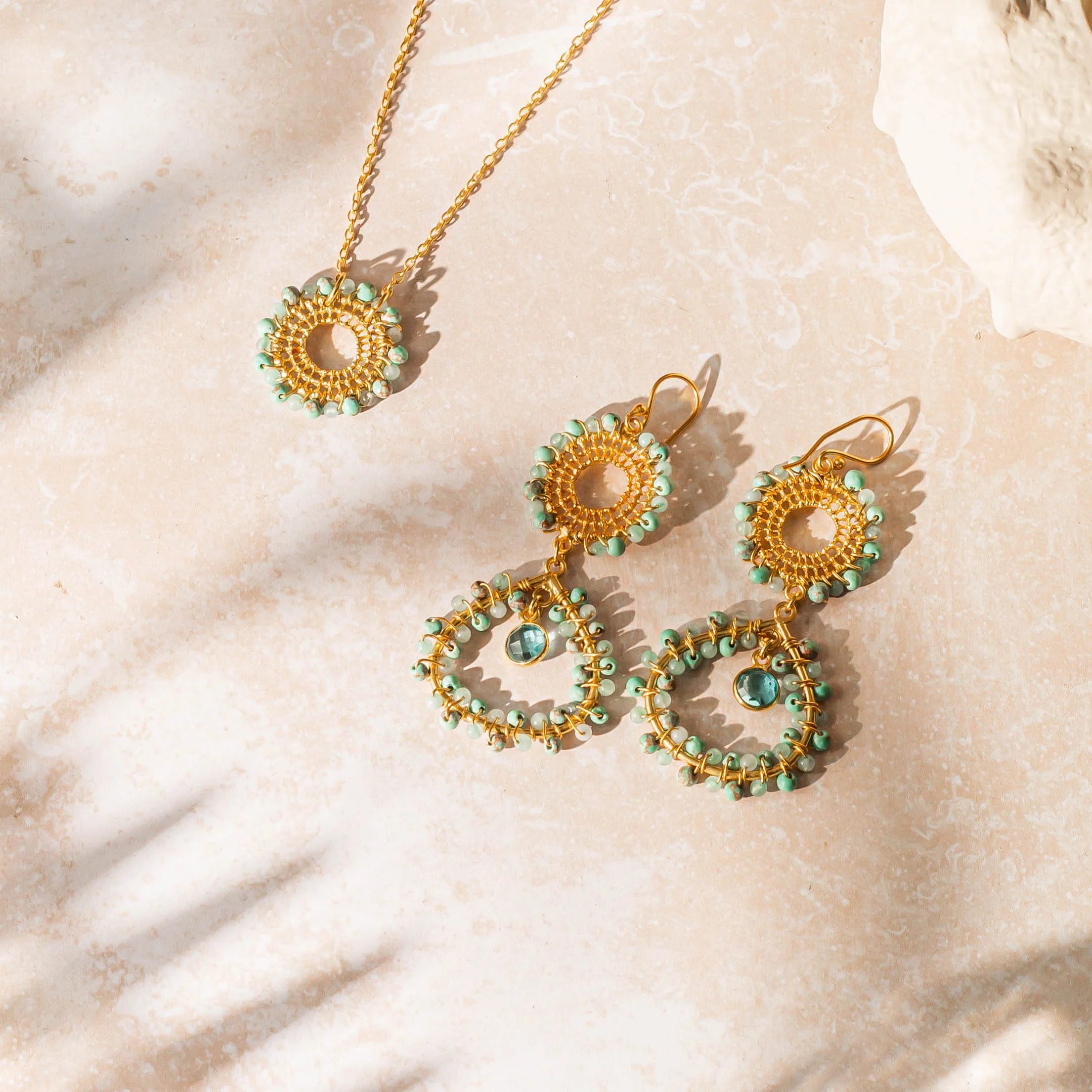 Tate Earrings Amazonite - Image 3