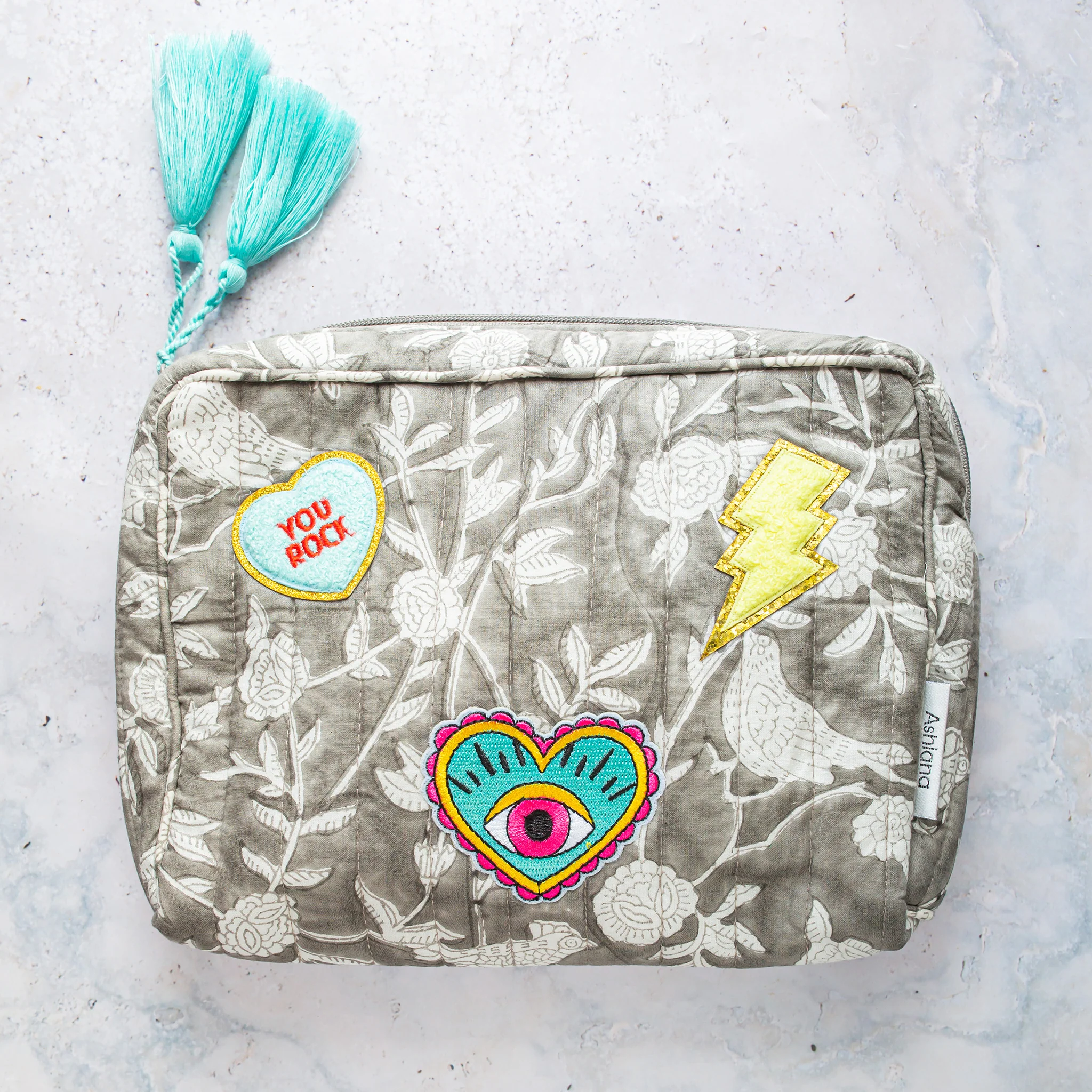 The Wanderlust Block Print Washbag - Image 4