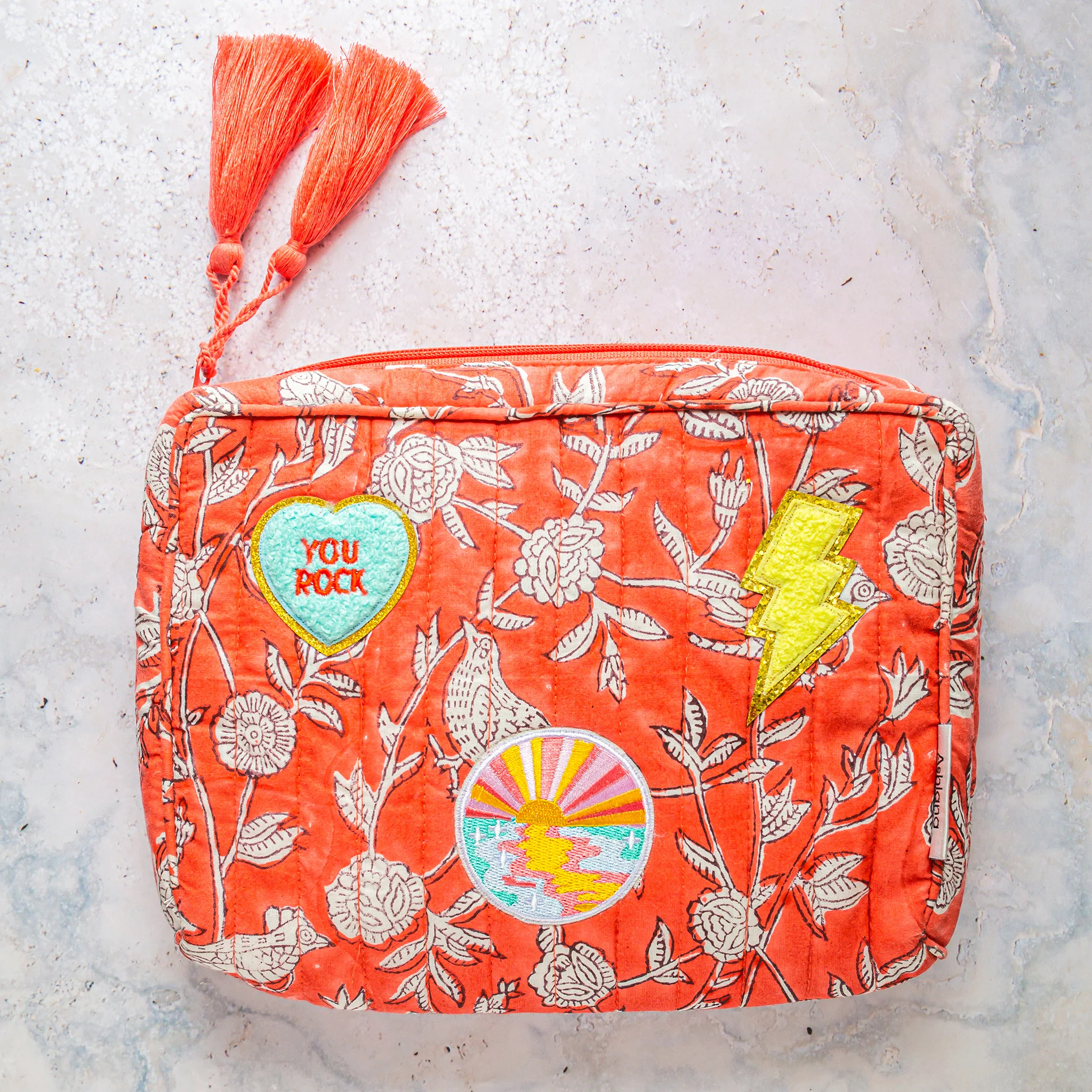 The Wanderlust Block Print Washbag - Image 7