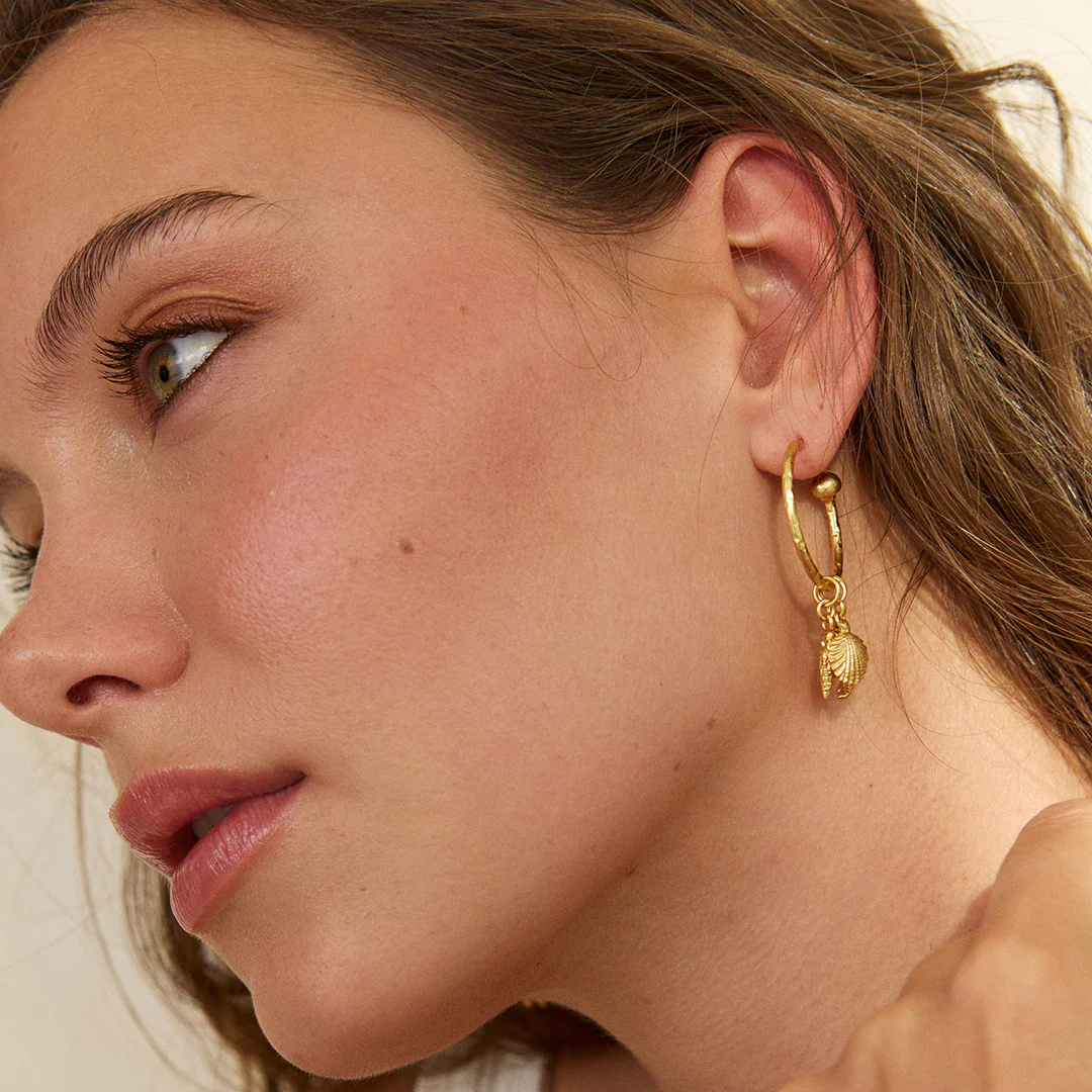 Treasure Island Charm Hoop Earrings - Image 2
