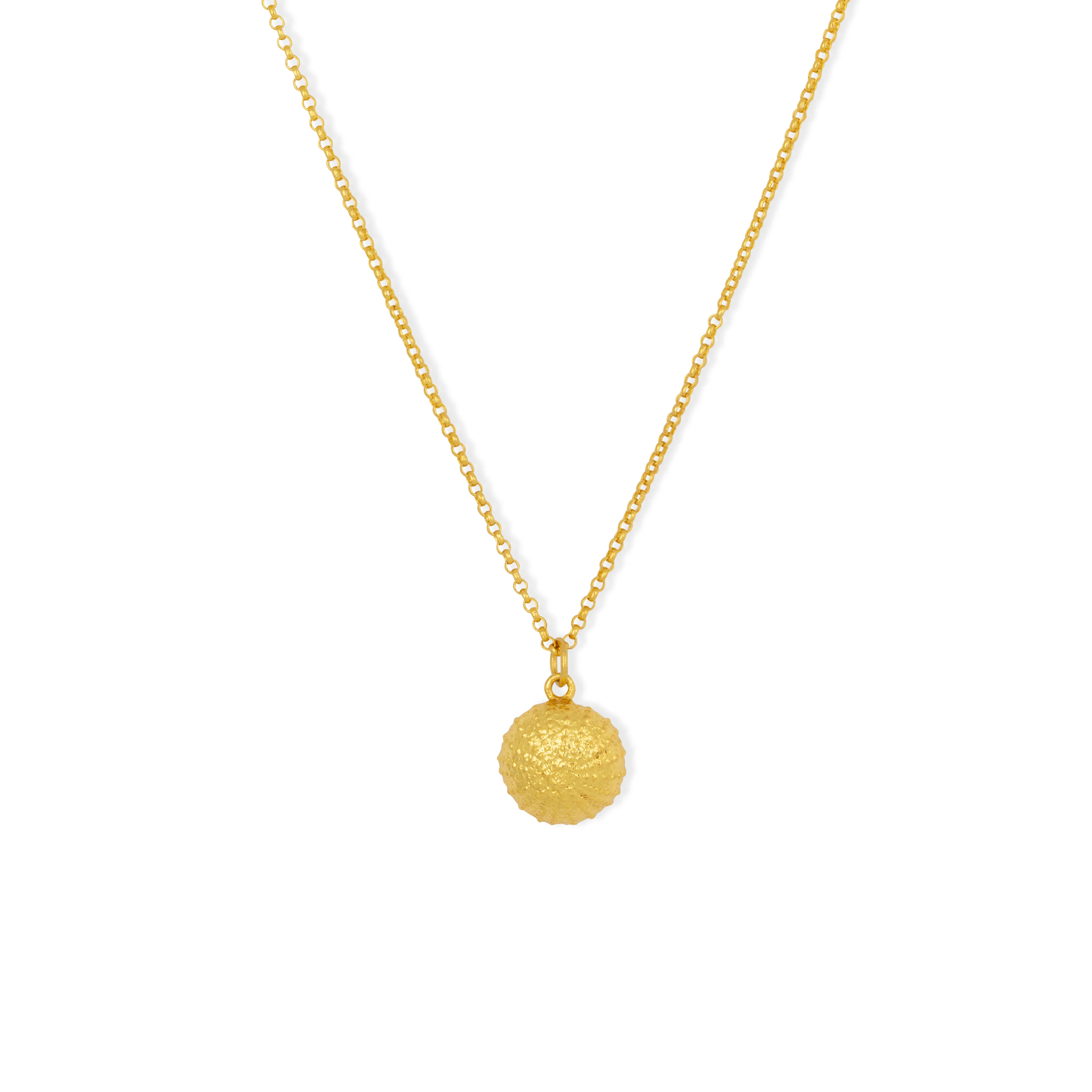 Waikiki Gold Shell Pendant Necklace