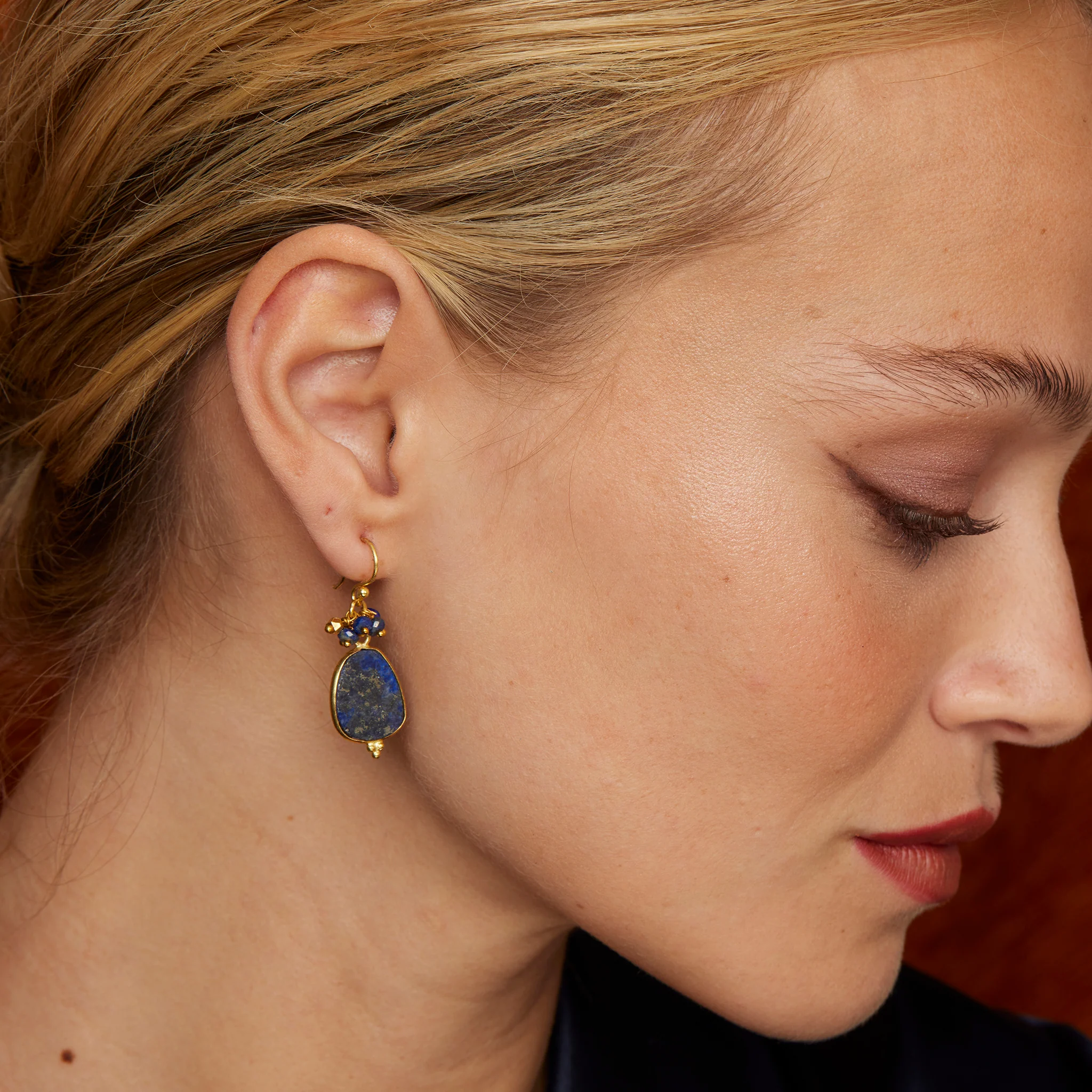 Willow Earrings Lapis Lazuli - Image 3