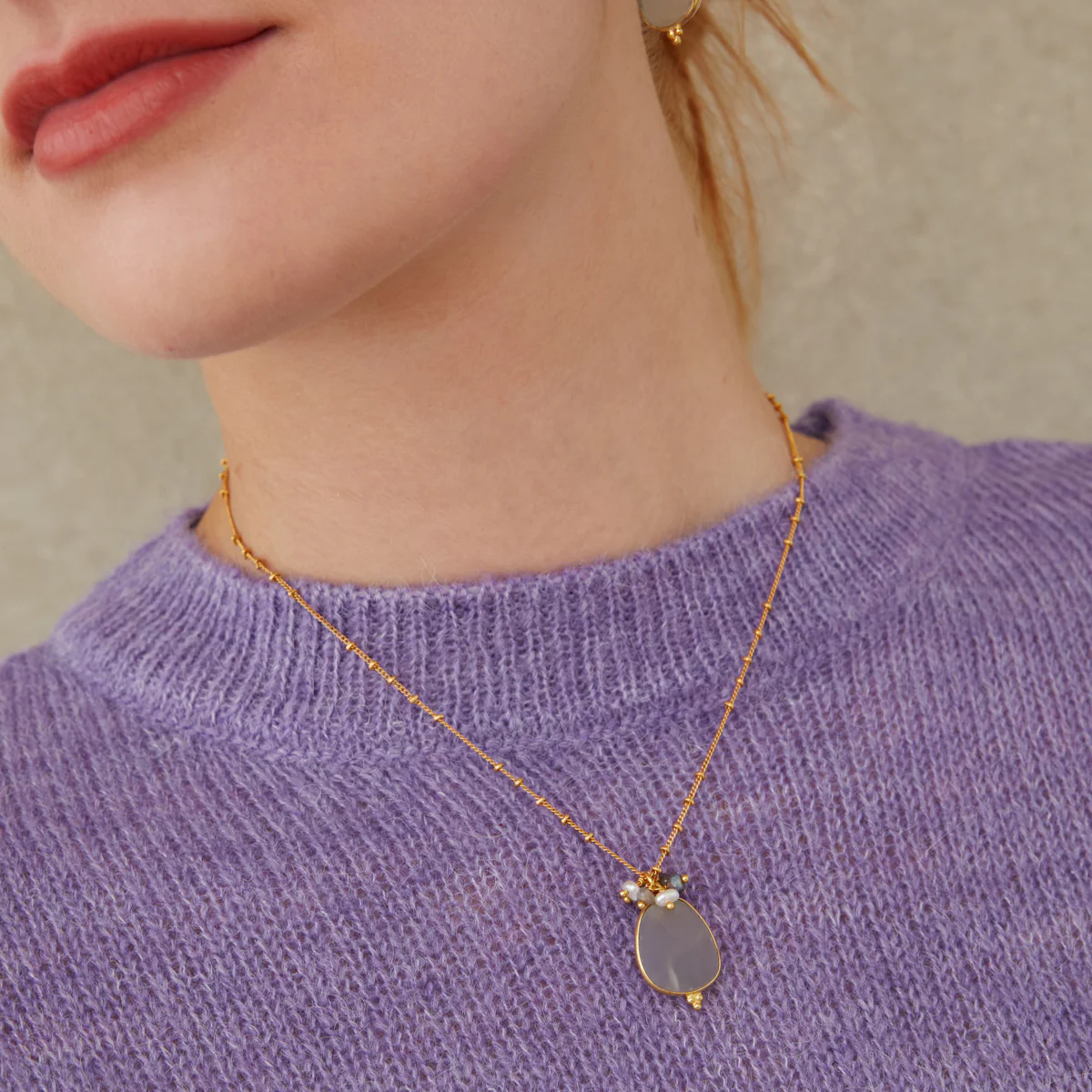 Willow Grey Moonstone Necklace - Image 3